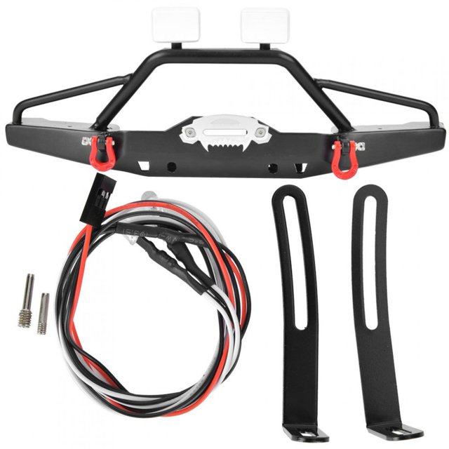 Reemplazo De Parachoques Delantero Piezas Rc Parachoques Delantero De Metal Con Accesorio De Luz LED Para Axial SCX10 II 90046 RC Car ANGGREK Otros