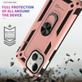 thumbnail image 5 of CoverON For Apple iPhone 13 Mini Ring Case, Kickstand Rugged Phone Cover Magnetic Car Mount Compatible - Rose Gold Pink, 5 of 10