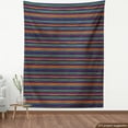 thumbnail image 3 of Ambesonne Striped Fabric by the Yard Upholstery, Retro Aztec Art, 2 Yards, Teal Plum and Orange, 3 of 4