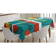 thumbnail image 1 of Gone Fishing Tablecloth, Comic Style Fishing Club Caricature Leisure Day in Lake People on Boat Marine, Rectangular Table Cover for Dining Room Kitchen, 52" X 70",Multicolor, by Ambesonne, 1 of 3