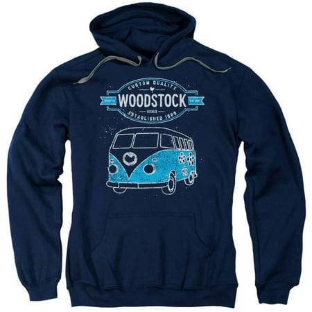 Galaxy Wool Sweater - Hoodie: Woodstock- Peace Van Apparel Pullover Hoodie - Blue