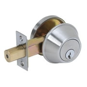 Tell Manufacturing CL100055 Satin Stainless Steel Standard-Duty Commercial Single-Cylinder Deadbolt