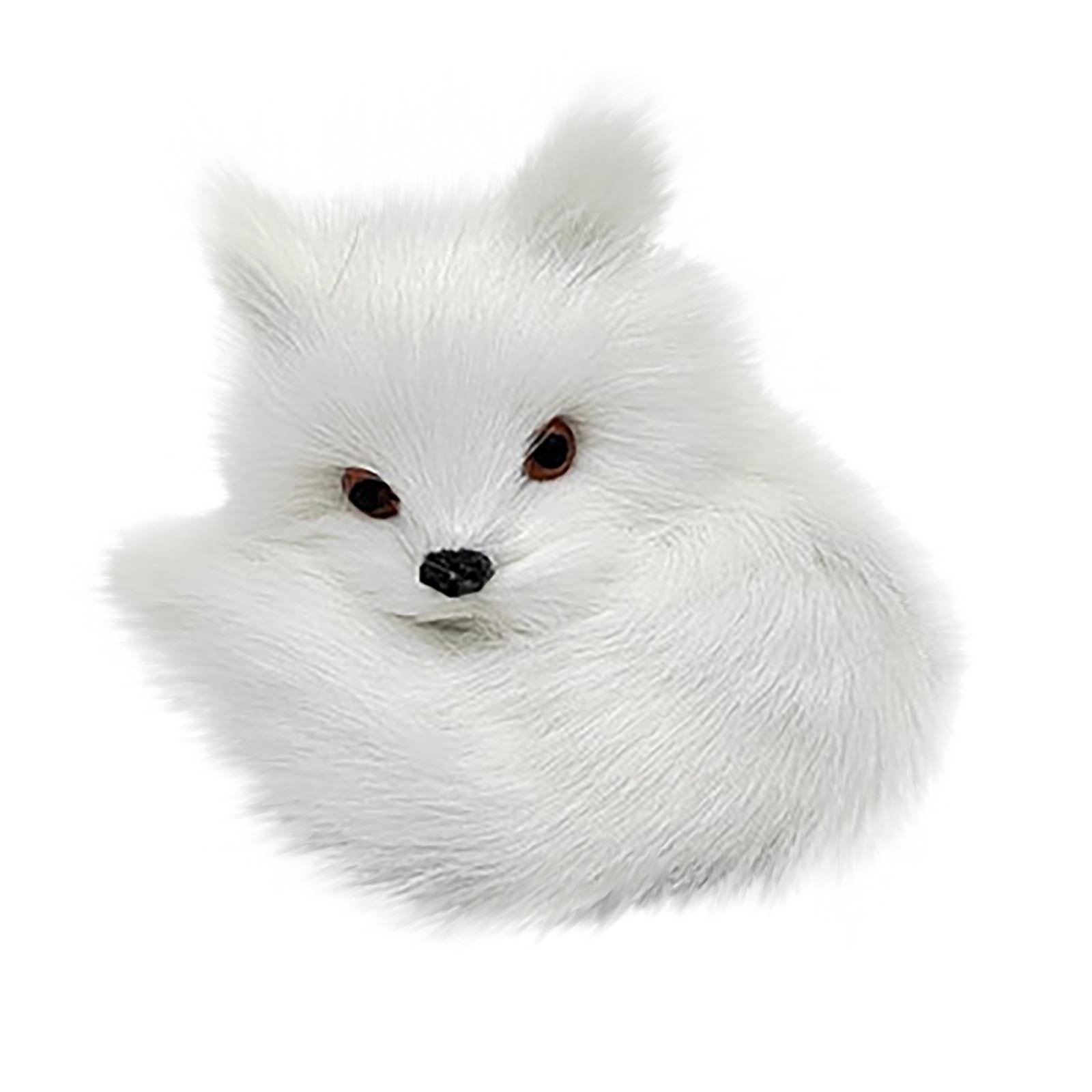 Moocorvic Plush Imitation Animals, Small Foxes, Pendants, Ornaments, Toys, Handicrafts, Festival Supplies