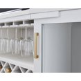 thumbnail image 5 of Home Source Jill Zarin White Bar Cabinet with Gold Accent Handles, 5 of 7