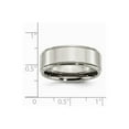 thumbnail image 6 of Grey Titanium Ring Band Wedding Ridged Standard Edge 8mm Polished, 6 of 6