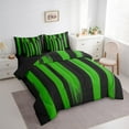 thumbnail image 3 of Erosebridal Green Black Lines Bed in a Bag Queen Size,Geometric Geometry Bed Set,Modern Abstract Art Bedding Queen Size,Breathable Room Decorative Reversible,7 Pieces, 3 of 6