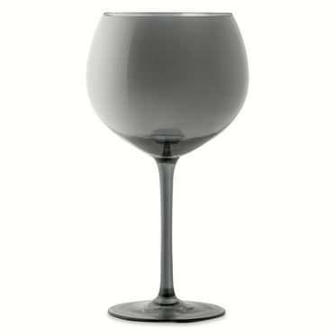 Thyme & Table 21 fl oz Sphere Stemmed Wine Glass, Smoke Iridescent