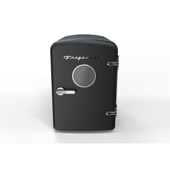 Frigidaire, 6 Can/4L Mini Personal Retro Fridge Cooler, EFMIS229, Black