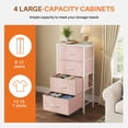 thumbnail image 5 of CONCETTA 4-Drawer Fabric Dresser Storage Chest for Bedroom, Closet, Storage Furniture for Adults, Pink, 5 of 8