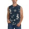 thumbnail image 2 of Goofa Vintage Marine Printed Men's Sleeveless T-Shirt - Athletic Gym Workout Tank Top for Men - Moisture-Wicking, UPF 30+ Quick-Dry Muscle Tee-X-Large, 2 of 8