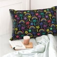 thumbnail image 4 of Pofeuu Colorful Palms Print Polyester Microfiber Plush Pillowcases, Super Soft and Cozy Pillow Case Covers with Envelop Closure（Pillow core not included）-20"x30", 4 of 6