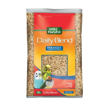 Wild Harvest Daily Blend tion Diet Bird Food for Parakeet, Canary and Finch 10 Pounds
