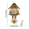 thumbnail image 3 of Cuckoo Wall Clock | Retro Wooden Chime Clock | Intricate Hand-Carved Classic Pattern | Battery Operated AA | Precise Quartz Movement | Silent Living Room Decorative Timepiece | 1 Pack, 3 of 3