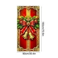 thumbnail image 3 of Hxlamzoo 35 X 71 Inch Christmas Door Cover - Xmas Door Curtain with Easy Installation Rope for Christmas Day Wall and Door Decoration - Xmas Holiday Party Supplies, 3 of 6