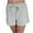 Gray, variant on Jinhomg Summer Shorts for Women Cotton Linen Shorts Workout Lounge Shorts Belted Ruffle Stylish Shorts High Waisted Casual Shorts with Pockets Spring Saving Coffee M