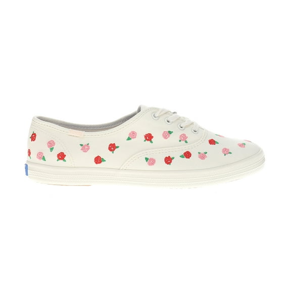 Keds Womens Champion Canvas Rose Embroidery Lace Up  Athletic Sneakers Casu