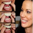 thumbnail image 4 of Par de dentaduras postizas superior e inferior de alta calidad, sonrisa instantánea, ajuste cómodo, dientes cosméticos elásticos, dentadura postiza superior, chapa cosmética brillar Electrónica, 4 of 4