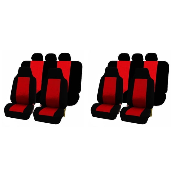 RIONIMA 2026 New 2Pcs Car Seat Covers Washable Car Seat Cover Universal Design Fits Cars Seat Covers for Car Truck Suv Red
