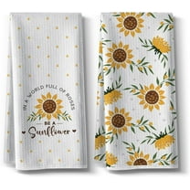 Sunny Sunflower Funny Kitchen Towels,18x26 Inch,Spring Summer Seasonal Fast Drying Tea Dishcloth,Decorative Hand Towel for Bathroom,Home décor Set,Gift for New Home Hostess Mom Housewarming