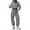 Gray, variant on Women's 2 Piece Tracksuits Full Zip Hoodie Jacket and Wide Leg Joggers Pant Sets Pockets Loose Casual Sports Outfits (XL, White)