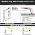 thumbnail image 2 of ICERUN 26Ft Door Weather Stripping Soundproof Door Seal Strip V-Shaped Foam Kerf Weather Stripping Door Frame Weather Stripping for Doors Windows,Card Slot Installation Seals, 2 of 5