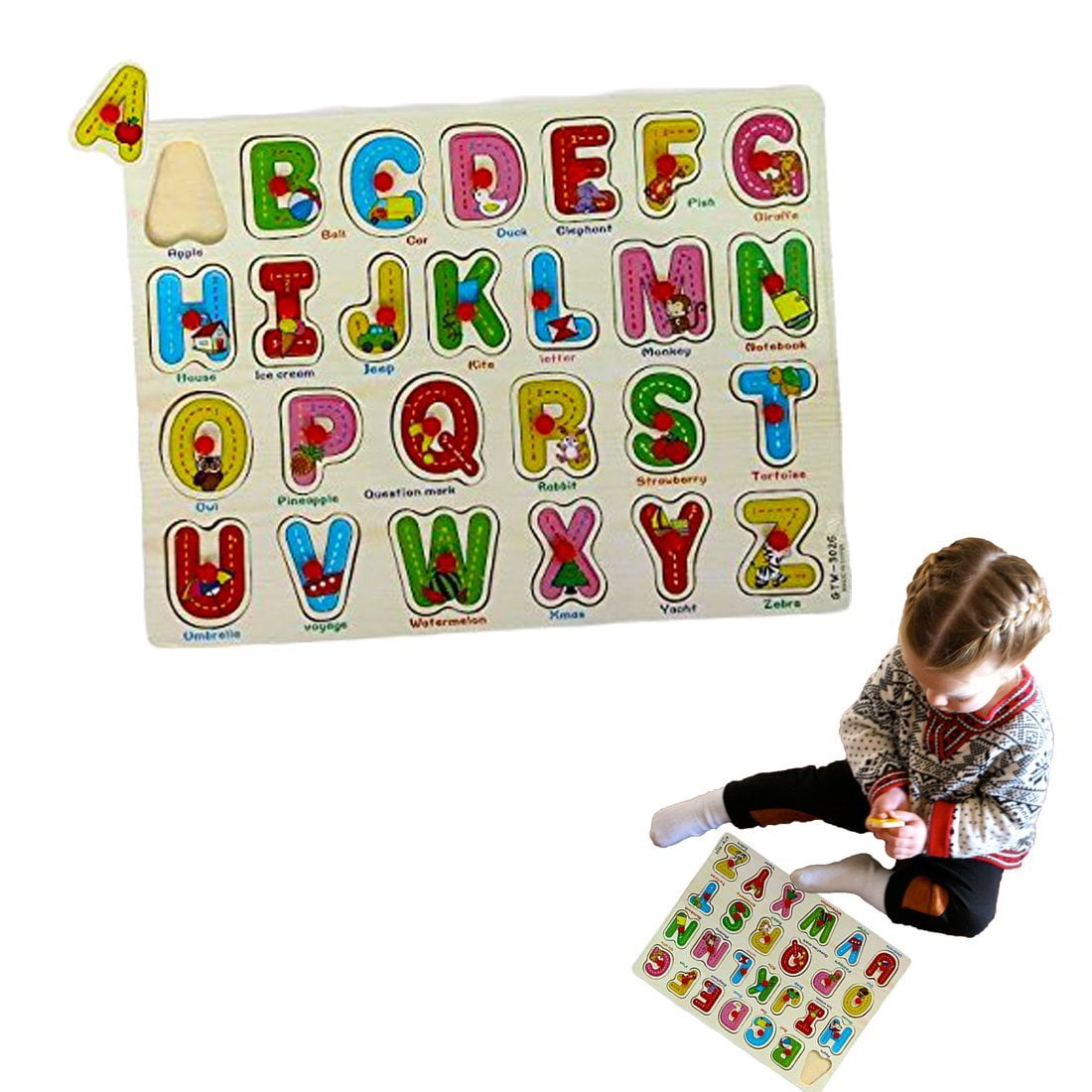 dazzling toys Alphabet Puzzle | Kids Favorite ABC Wooden Puzzle