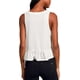 thumbnail image 3 of Camiseta sin mangas estilo babydoll con escote en V, dobladillo con volantes y peplum para mujer, 3 of 7