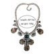thumbnail image 4 of Accesorios de moda Grandes joyas llamativas de resina Chunky Vintage Gold C, blanco, 4 of 4