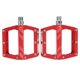 thumbnail image 3 of Adaptadores de pedales planos para bicicletas de montaña, pedales de ciclismo de carretera con cojinetes de aleación de aluminio rojo, 3 of 8