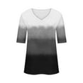 thumbnail image 3 of ZQGJB Tie Dye Shirt Women Cute Summer Short Sleeve V Neck Graphic T-Shirts Loose Lightweight Casual Dressy Pullover Tops Black L, 3 of 4