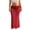 Red, variant on LMLYSoH Women's Lace Long Skirts Vintage High Waist Solid Color See-Through Midi Skirts Slim Fit Skirts
