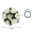 thumbnail image 5 of BalsaCircle 4 Silk Roses Flowers Candle Rings Ivory, 5 of 8