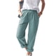 thumbnail image 4 of Pntutb Mujer Casual Color Sólido Bolsillos Cintura Elástica Cómodo Pantalones Rectos Pntutb Pntutb-4690, 4 of 5