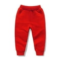 thumbnail image 4 of LEEYNEER Toddler Kids Boys Girls Fleece Jogger Sweatpants Fall Winter Solid Color High Waist Pants Elastic Workout Running Trousers with Pockets 12M-10Y, 4 of 4