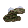 thumbnail image 3 of koolsoo Rebord de Marche en Résine Réservoir Tortue Reptiles Quai Repos Terrasse Pierre pour Reptile Vert Brun, 3 of 9