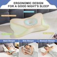 thumbnail image 2 of YEXJ Cervical Pillow for Neck Support, Contour Memory Foampillow Shoulder Support Pain Relief for Side Back Stomach Sleepers with Pillowcase, 2 of 8