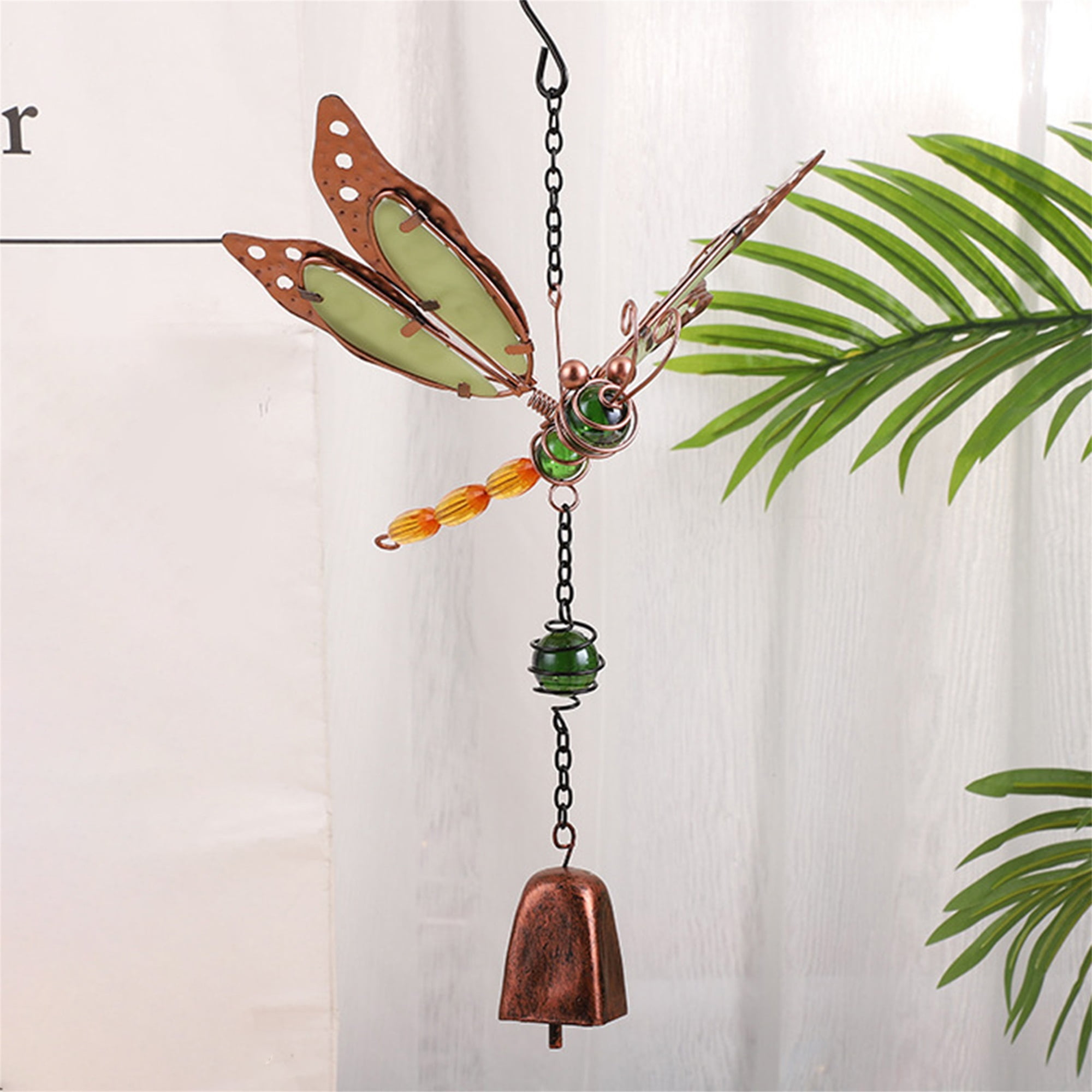 nvzhuang Solar Dragonfly Wind Chimes for Outside Creative Wind Spinners Hanging Decor for Home Garden Patio