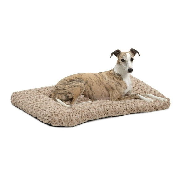Plush Dog Bed | OmbrÃ© Swirl Dog Bed &amp; Cat Bed | Mocha 35L x 23W x 2H - Inches for Med. / Large Dog Breeds