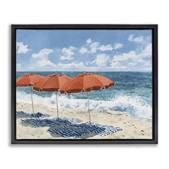Stupell Industries Tropical Shade From The Sun Black Floating Frame Canvas Art, 21 x 17, by Franklyn Gregory