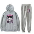 thumbnail image 5 of Kuromi merch Anime Onegai My Melody  hoodies suits pocket drawstring hoodies sweatshirt men/women Strap sports pants, 5 of 6