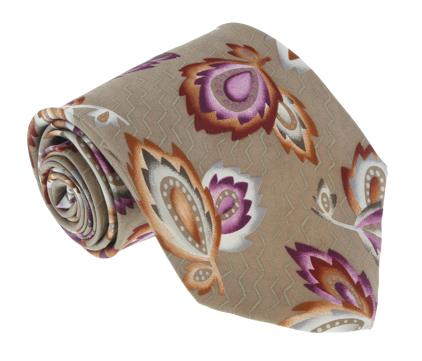 Michelsons of London Purple Abstract Silk Tie
