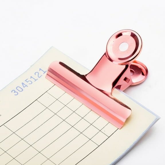 HEALEEP 10Pcs Round Ticket Clips Stainless Steel Office Document Push Clamp for Holding Papers Photos Notes 4.7In