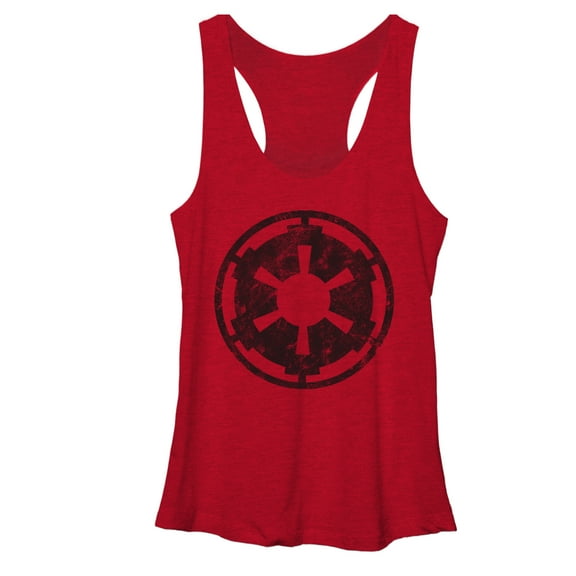 Women's Star Wars Empire Emblem Racerback Tank Top Red Heather Medium