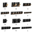 thumbnail image 4 of Hooks Sin taladro Montado en la pared Rack Rack Noxing Chaquetas Organizador Aluminio Antideslizante Sin resbalón Soporte de colgante Sala de estar Negro Oro 3 Ganchos Speravity HA010064-03B, 4 of 6