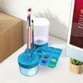 thumbnail image 2 of 5in1 Paintbrush Cleaner, Drain Design, Washable and Reusable, Sturdy Brush Holder, for Teachers and Painters, Blue, 2 of 5