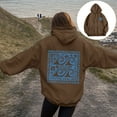 thumbnail image 2 of Xudanell Crew Neck Sweatshirts Women Shell Print Hoodie for Women Cute Hoodies Cute Long Sleeve Graphic Clothes Brown L, 2 of 7