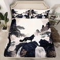 thumbnail image 2 of Castle Fairy Animal Wolf Twin Sheet Sets for Teenagers,Jungle Wildlife Bedding, 2 of 7