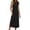 *Black, variant on ClodeEU Women's Crew Neck Sleeveless Maxi Tank Dress with Side Slit,Casual Loose Summer Vacation Dress Army Green,Women's Plus L