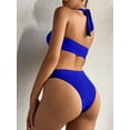thumbnail image 2 of Women's O-Ring Cutout Halter One Piece Swimsuit High Cut Bathing Suit, 2 of 6