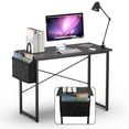 thumbnail image 1 of Gymax Modern Computer Desk 40'' Study Writing Table w/ Storage Bag Black, 1 of 10
